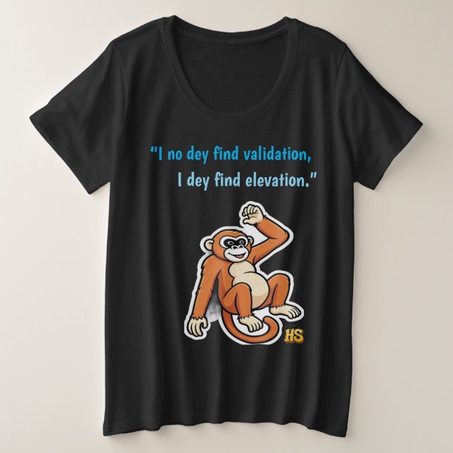 T-shirt Monkeys sans validation nécessaire | Hones (Design devant)