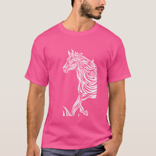 T-shirt Monochrome Cheval Art Cheval Amoureux Art Animal N