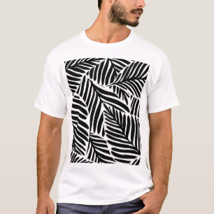 T-shirt Monochrome Jungle Motif géométrique sans couture