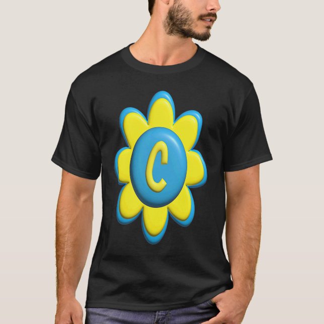T-shirt Monogram C  Colorful Flower (Devant)