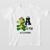 Monogramme A personnalisé est pour Alligator drôle