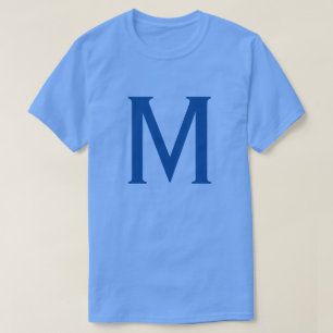 T-shirt Monogramme bleu Nom initial