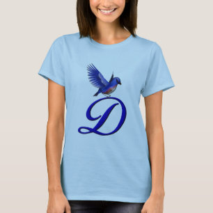 T-shirt Monogramme Bluebird Initial D Élégant
