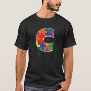 T-shirt Monogramme C dans des pièces de puzzle multicolore