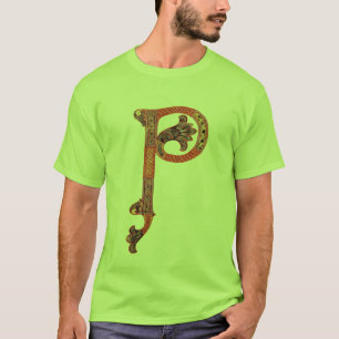 T-SHIRT MONOGRAMME CELTIQUE DU JOUR P DE ST PATRICK AVEC