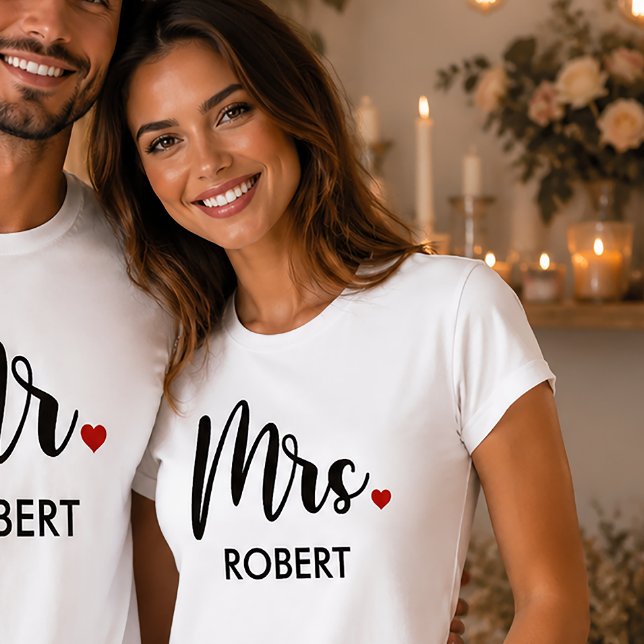 T-shirt Monogramme cœur de Mme moderne (Créateur téléchargé)