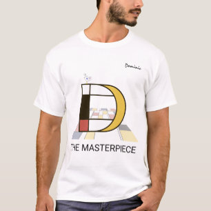 T-shirt Monogramme D'Art Moderne Et Oiseau Sympa - Lettre