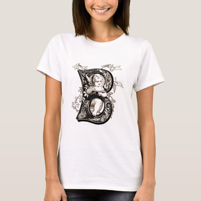 T-shirt Monogramme de bébé ange - Chemise (Devant)