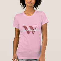 Monogramme de fille et nom rose roux