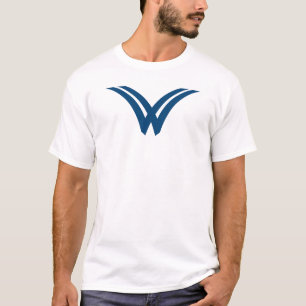 T-shirt Monogramme de lettre V créatif géométrique minimal