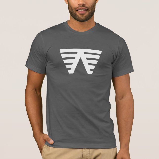 T-shirt Monogramme de lettre W moderne et minimal bleu (Devant)