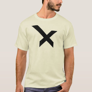 T-shirt Monogramme de lettre X moderne et classique