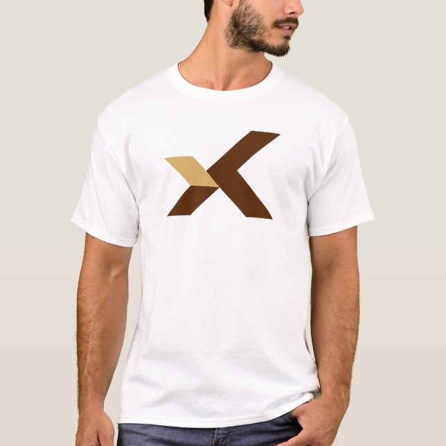 T-shirt Monogramme de lettre X moderne et classique (Devant)