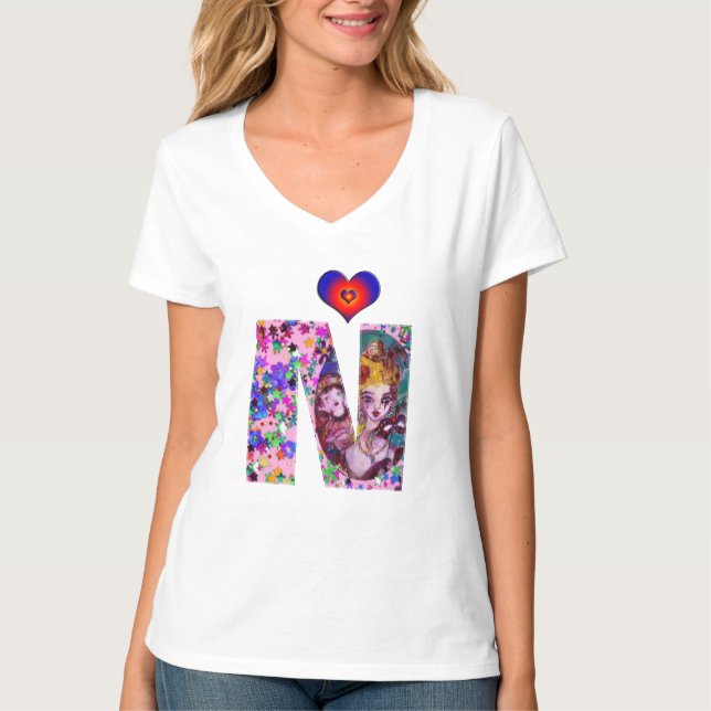 T-SHIRT MONOGRAMME DE MASQUÉRADE VÉNÉTIENNE VALENTINE N LE (Devant)
