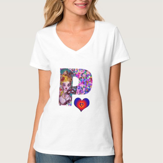 T-SHIRT MONOGRAMME DE MASQUÉRADE VÉNÉTIENNE VALENTINE P LE (Devant)