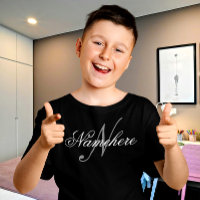 Monogramme de nom noir et blanc personnalisé uniqu