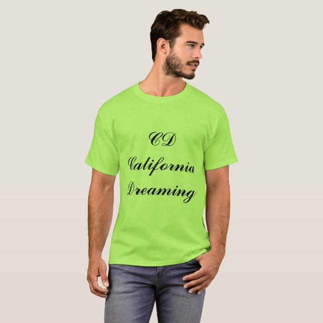 T-shirt Monogramme de rêve californien (Devant entier)