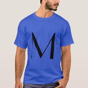 T-shirt Monogramme Deep Royal Black Modern Ajouter Nom ini