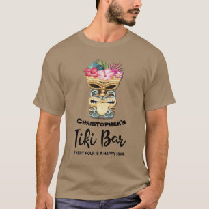 T-shirt Monogramme Funny Island Beach Tiki Bar