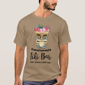 T-shirt Monogramme Funny Island Beach Tiki Bar