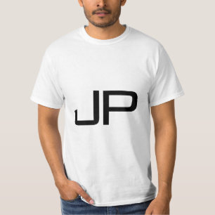 T-shirt Monogramme Initial Ajouter Nom Ou Texte Mens Moder