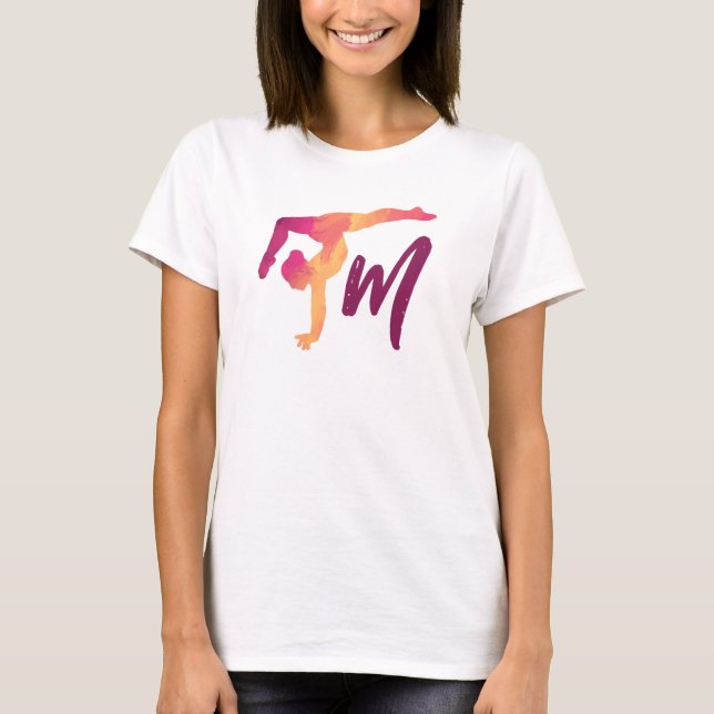 T-shirt Monogramme initial du gymnaste (Devant)