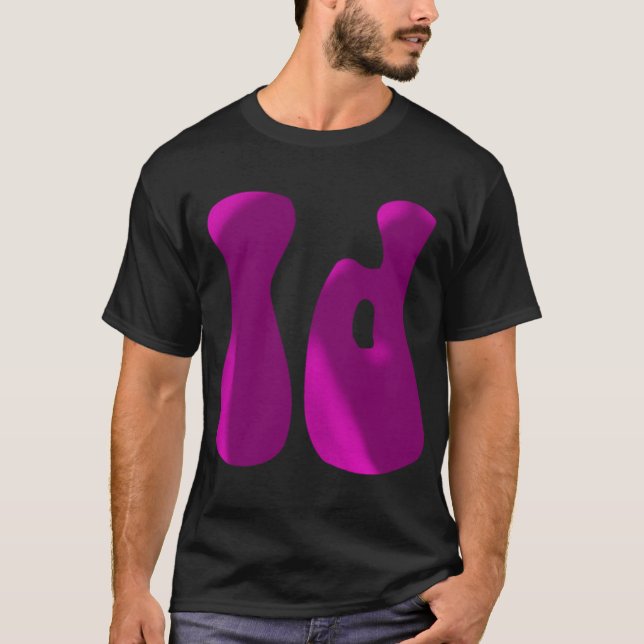 T-shirt Monogramme initial du texte 1 de la carte d'identi (Devant)