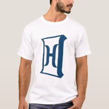 Monogramme Initial Élégant Lettre H Bleu Royal