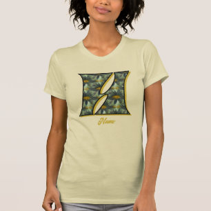 T-shirt Monogramme Initial H Fleur de Pâquerette Art Perso
