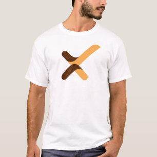 T-shirt Monogramme lettre X coche moderne