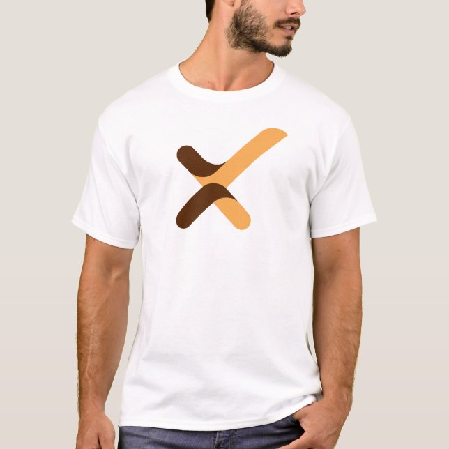 T-shirt Monogramme lettre X coche moderne (Devant)