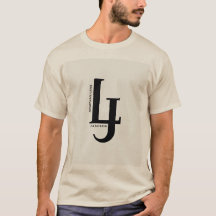 T-Shirt Monogramme LJ Fashion - Logo Noir Minimali