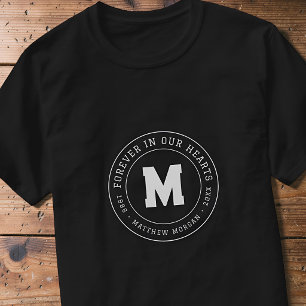 T-shirt Monogramme Mémorial Moderne À Tout Jamais Dans Nos