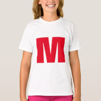 Monogramme minimaliste moderne blanc rouge
