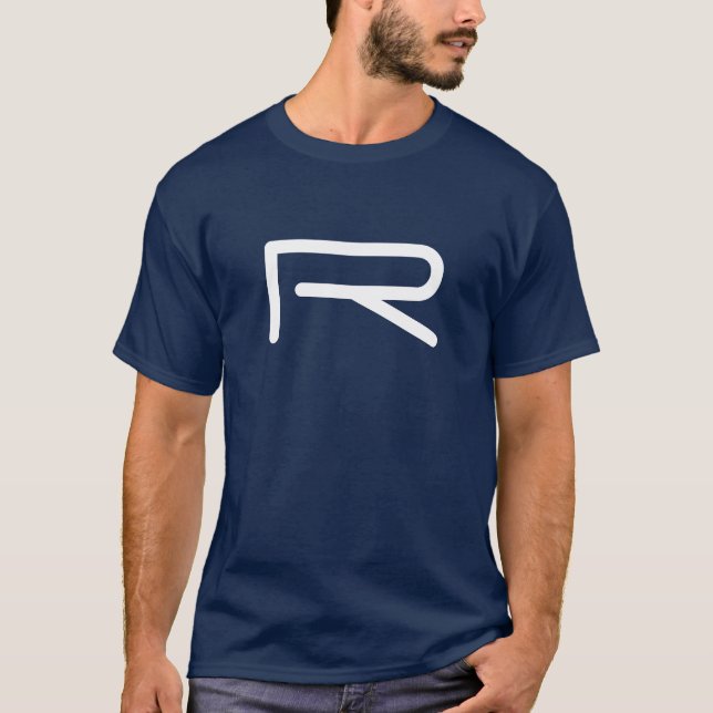 T-shirt Monogramme moderne Initial Ajouter votre texte Mar (Devant)