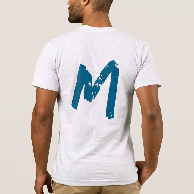 T-shirt Monogramme moderne Remplacer initial Ajouter le vô (Dos)