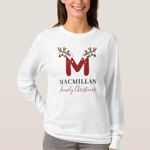 T-shirt Monogramme Noël Vacances - Famille Maman
