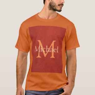 T-shirt Monogramme Nom initial Modèle Mens Cuir Look