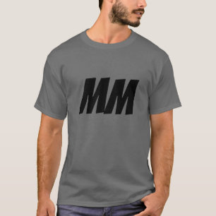 T-shirt Monogramme Nom Initiales Moderne Plaine Minimalist
