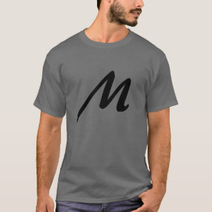 T-shirt Monogramme Nom propre Initiale moderne Plaine mini