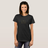 T-shirt Monogramme or | Élégant minimaliste noir (Devant entier)