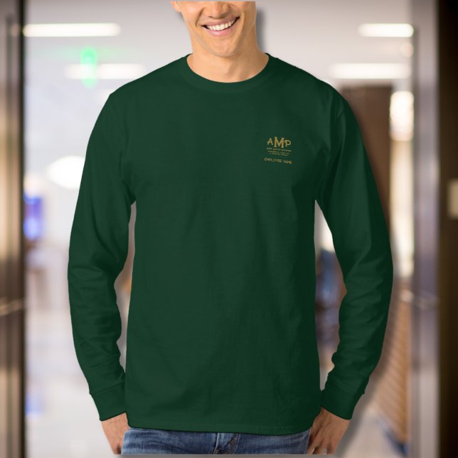 T-shirt Monogramme Or personnalisé Longueur (Créateur téléchargé)