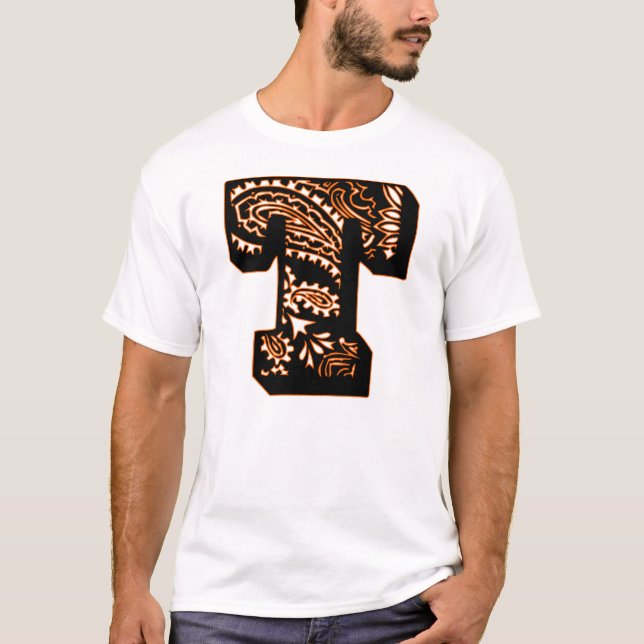 T-shirt Monogramme Paisley - T (Devant)