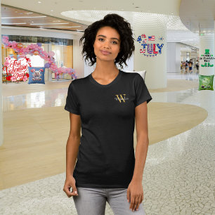 T-shirt Monogramme personnalisé féminin