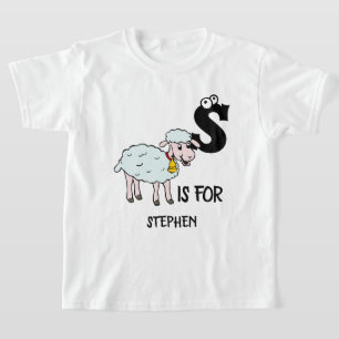 T-shirt monogramme personnalisé S est pour l'illustration