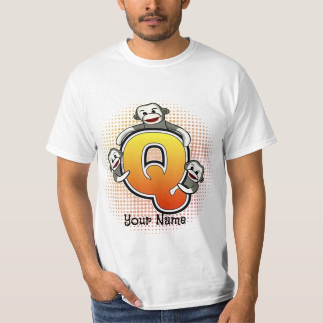 T-shirt Monogramme Q Singe Chaussette (Devant)