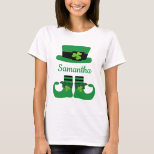 T-shirt Monogramme Saint-Patrick Jour Irlandais Leprechaun