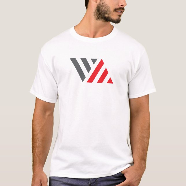 T-shirt Monogramme VA Lettre Minimal Classique (Devant)