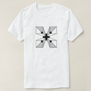 T-shirt Monogramme X Lettre Abstraite Géométrique