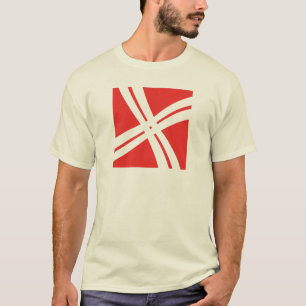 T-shirt Monogramme X Lettre ligne croisée Classique